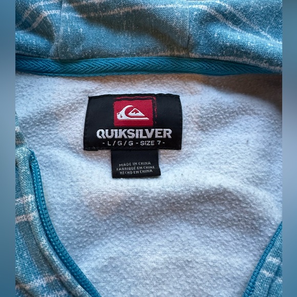 Girls Quiksilver zippered Sweatshirt Size 7 - Picture 2 of 6